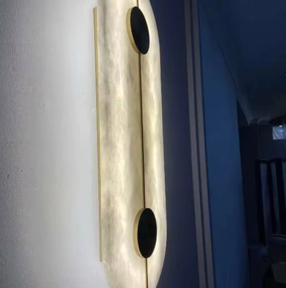 Decorative wall light marble oval