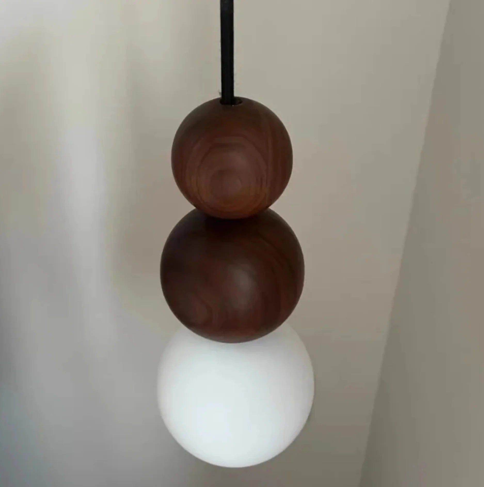 wall light walnut and glass